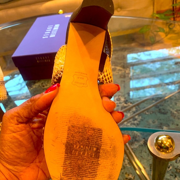 ✨Stuart Weitzman✨Bander Rocco’s Mali Snake & Leather Sandal - Picture 9 of 11